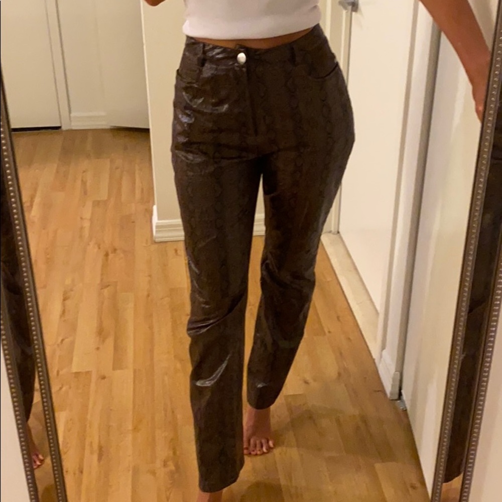 Tiger Mist Fake snake skin pants